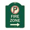 Signmission Fire Zone No Parking and Right Arrow Heavy-Gauge Aluminum Sign, 24" x 18", G-1824-23973 A-DES-G-1824-23973 - alternate 1
